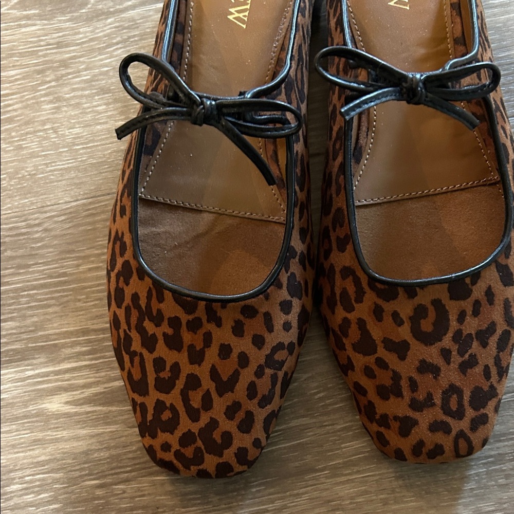 J. Crew Brown Leopard Mules with Bow Detail - Picture 6 of 6
